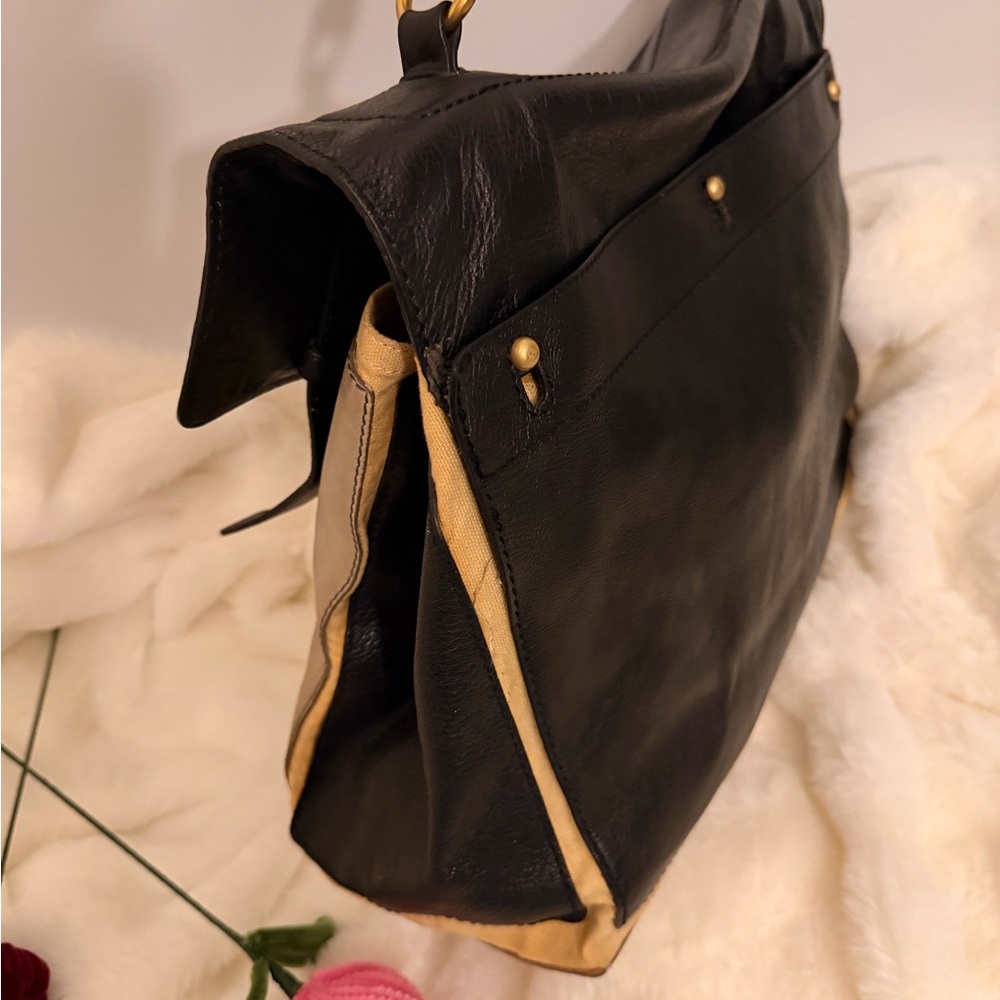 Yves Saint Laurent Black and Tan Satchel - Picture 4 of 15